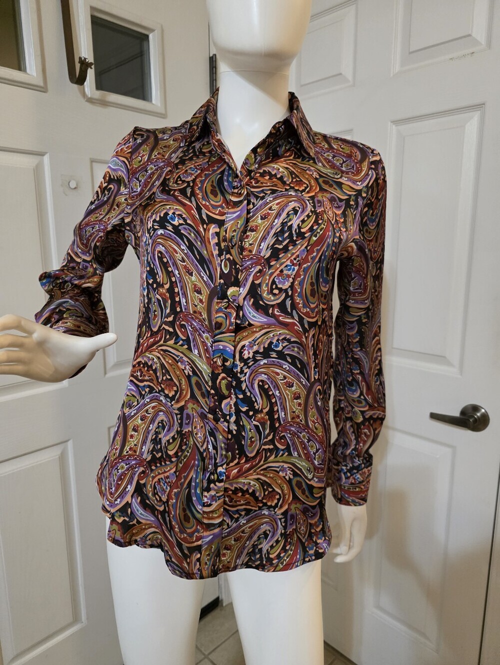 Industry Republic Clothing Paisley Button-Down Shirt in Multi-Color